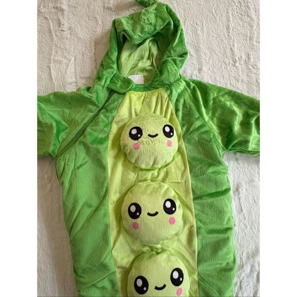 Spirit Green Pea Pod Kids Costume - Picture 6 of 8
